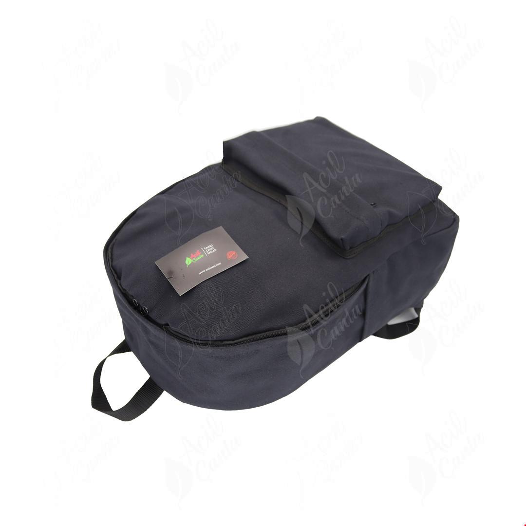 Siyah Kanvas Sırt Çantası