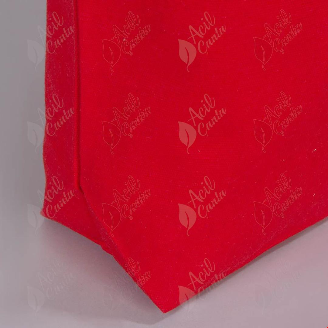 Kırmızı Kanvas Plaj Çantası