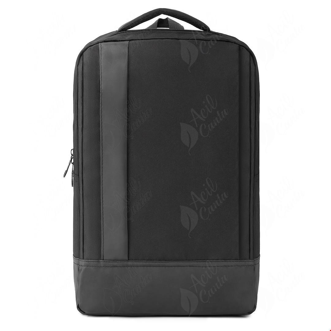 Siyah promosyon sirt çantasi