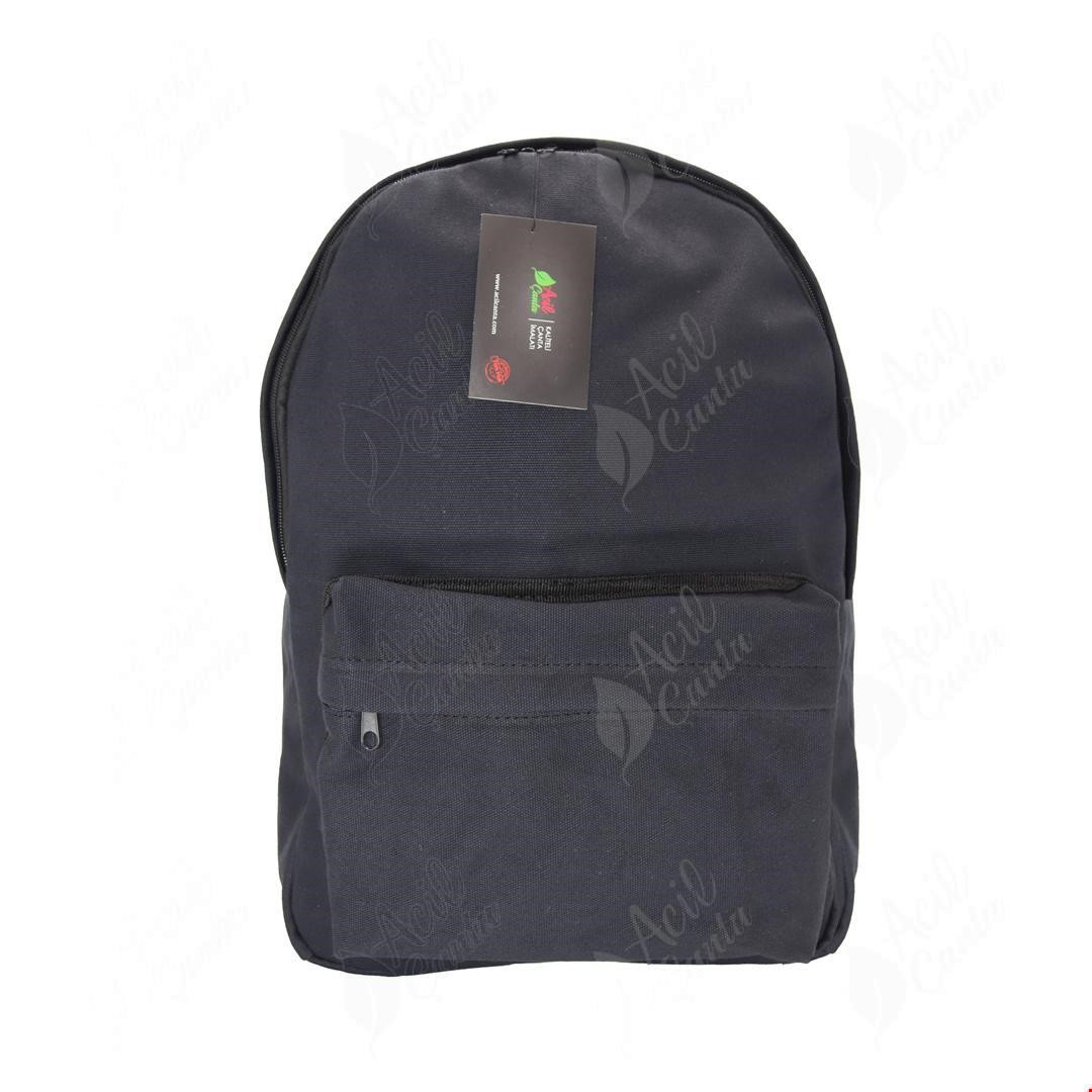 Siyah Kanvas Sirt Çantasi