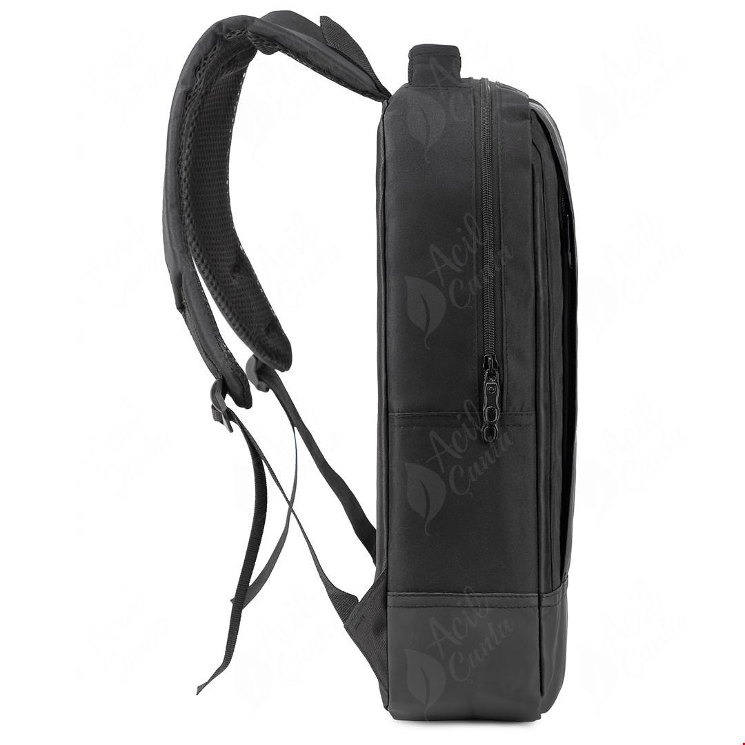 Siyah promosyon sırt çantası