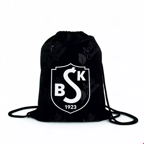 İpli Büzgülü Cepli Çanta Siyah