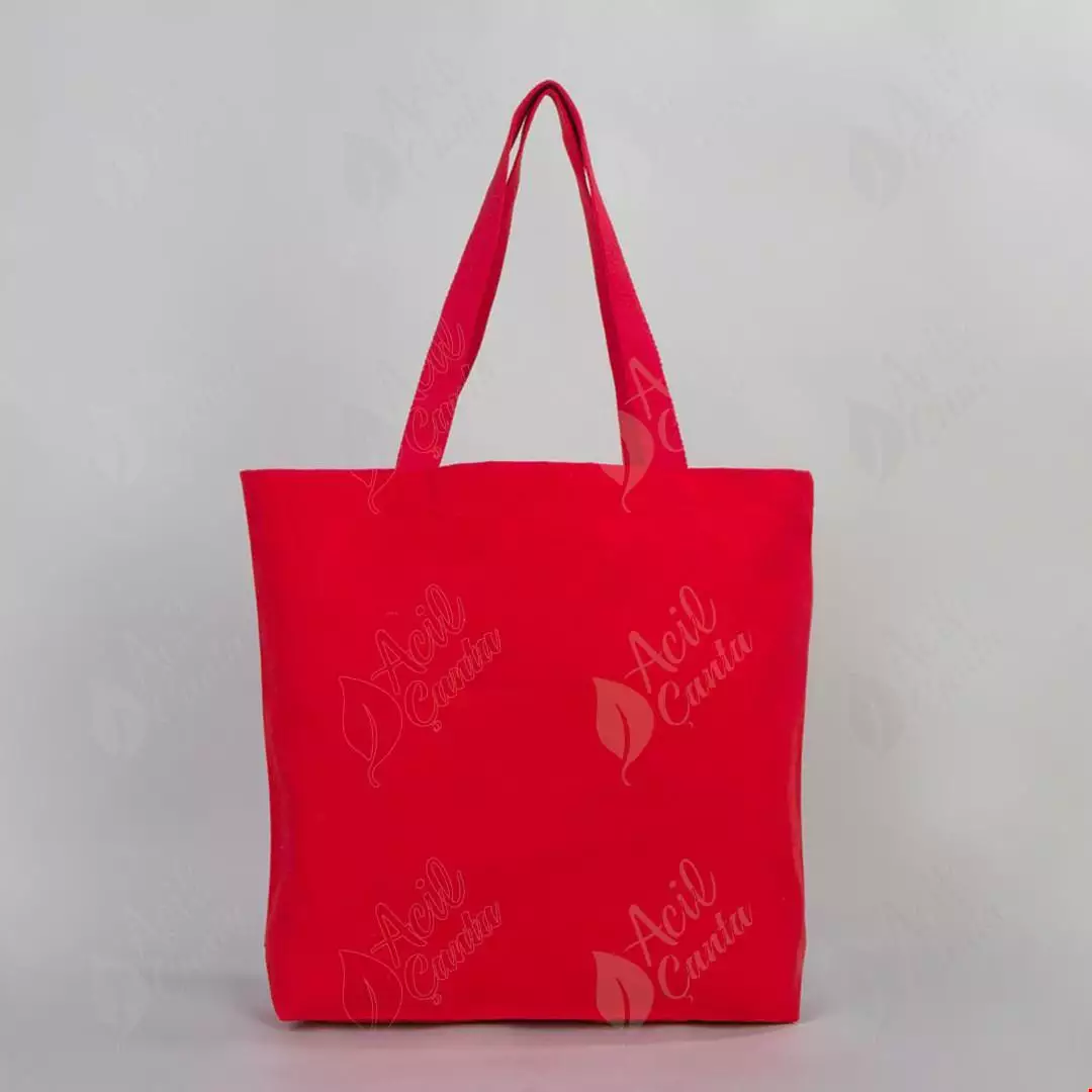 Kırmızı Kanvas Plaj Çantası